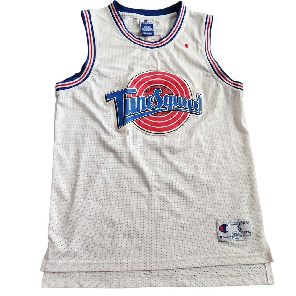 VTG Champion Space Jam Tweety Tune Squad Jersey Men's Small White Movie Y2K Gym